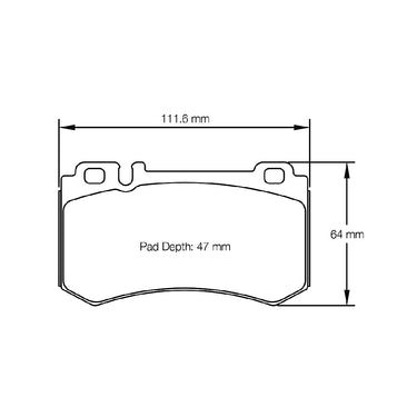 Pagid racing brake pad shape no. 8031 for Mercedes